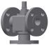 1 1/2" Stainless Steel Model EM Valve with PN16 (RF) Ends and Lever Override